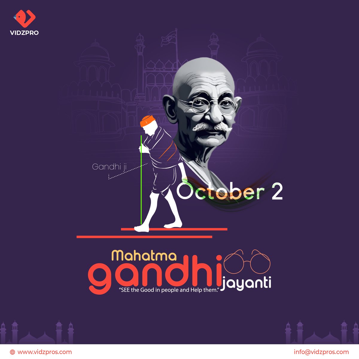 VidzproServices's tweet photo. Let's honor the man who led us to freedom with his principles of truth and non-violence. Wish you all a Happy Gandhi Jayanti!
#GandhiJayanti #gandhijayanti2023 #vidzproservices #RememberingGandhi
#nonviolencemovement #RespectGandhi https://t.co/867Bhl2Or7