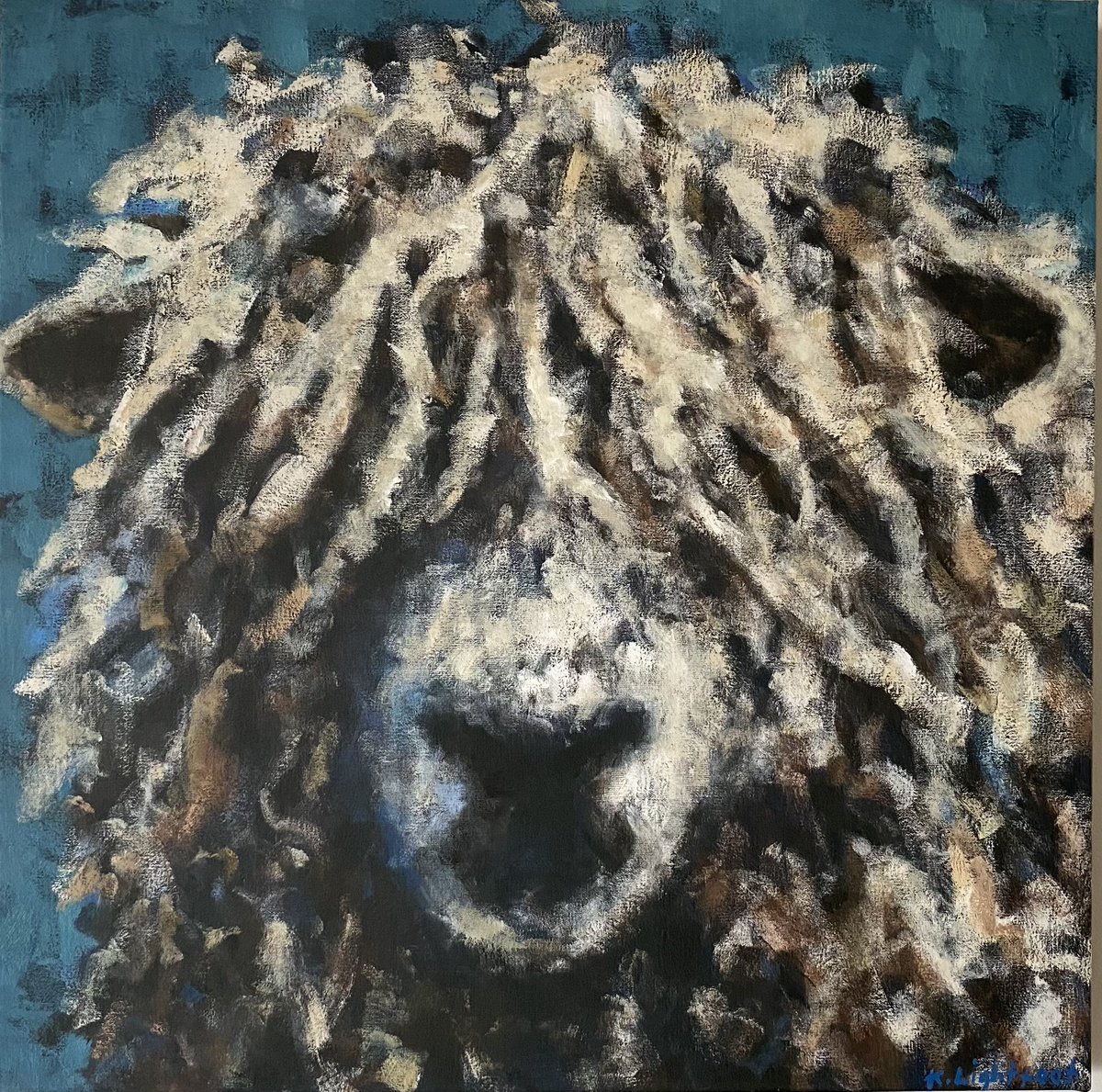 To be fair, the artist Kat Lightfoot has got the Devon & Cornwall Longwool breed spot on with her work and one adorns a wall in my house. 
#katlightfootartist 
#devonandcornwalllongwool 
#rbst
