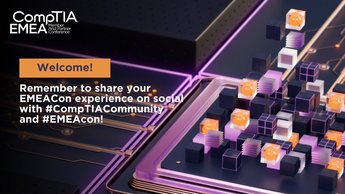 We're thrilled to welcome you to CompTIA EMEA Member &amp; Partner Conference 2023! We hope you have a wonderful time networking and engaging in thrilling tech discussions. Remember to share your experience on social with the hashtags #EMEAcon and #CompTIACommunity.