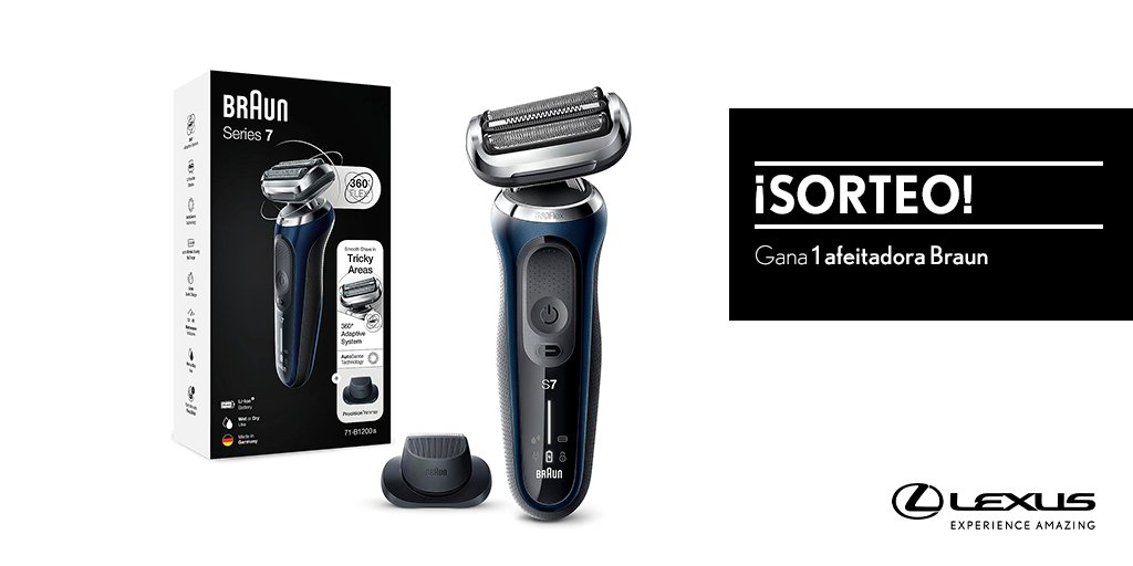SORTEO | Haz RT y consigue una afeitadora Braun de #LexusUtility Bases Legales: brnw.ch/21wD73U