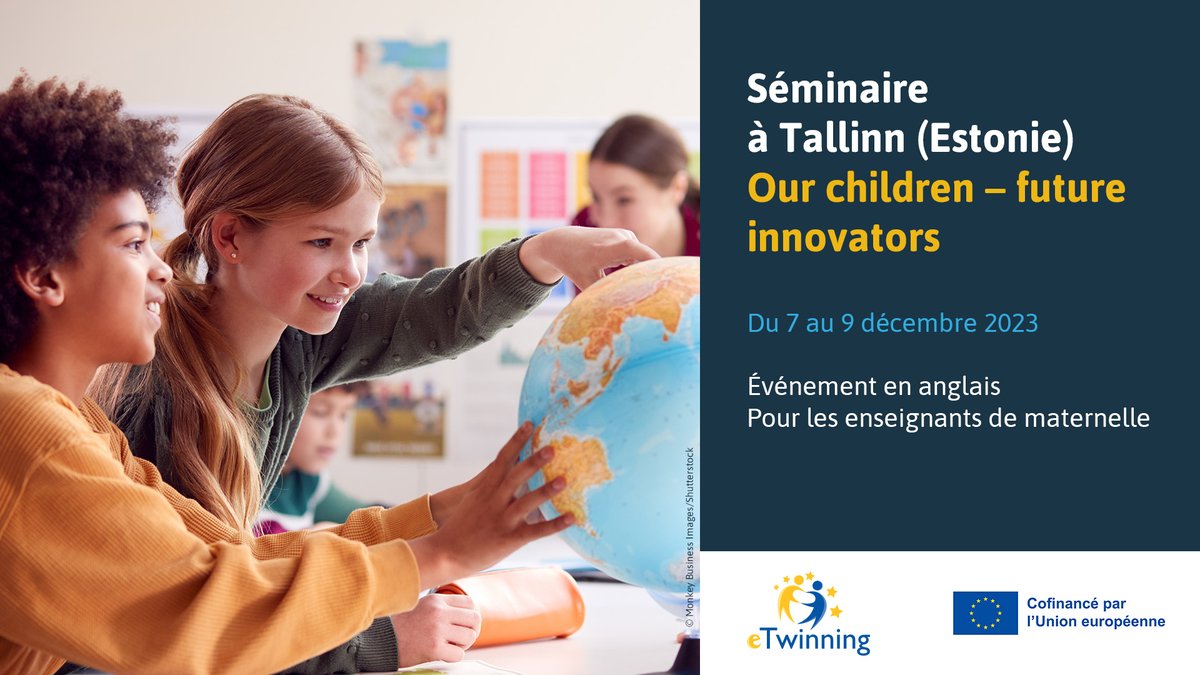⚡ Candidatez pour un #SéminaireeTwinning en Estonie !
Qui❓ Professeur(e) des écoles en maternelle
Quand❓ Du 7 au 9 décembre 2023
Thème❓ "Our children – future innovators"
Langue de travail❓ Anglais
Inscription : etwinning.fr/actualites-nat… #eTwinning
