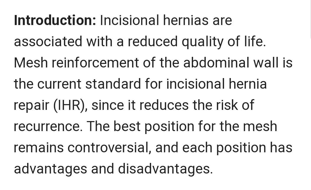 eurohernias's tweet photo. https://t.co/Y0DH1mbH4R Does intraperitoneal mesh increase the risk of bowel obstruction? A nationwide French analysis.

#HerniaSurgery #HerniaRegistry #IPOM #VHR https://t.co/U5FG5UCzYf