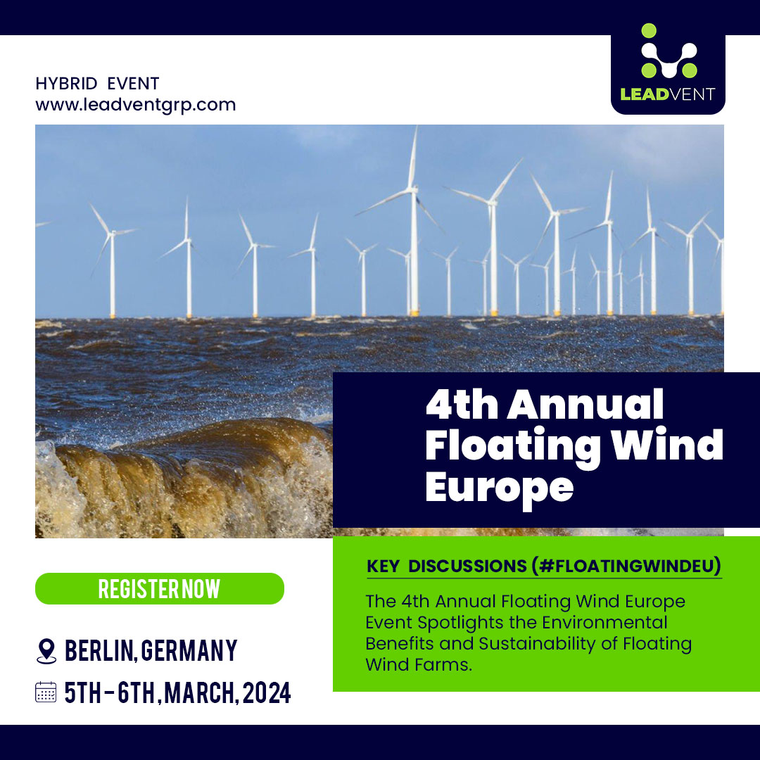 leadvent's tweet photo. Gear Up for the 4th Annual Floating Wind Europe!    Save the Date and Join the Wind Power Revolution!  Discover the cutting-edge world of floating wind technology at our prestigious event!

https://t.co/PTfioahNu3

#floatingwindeurope #offshorewindeurope #renewableenergy https://t.co/tY4q2cOHYb