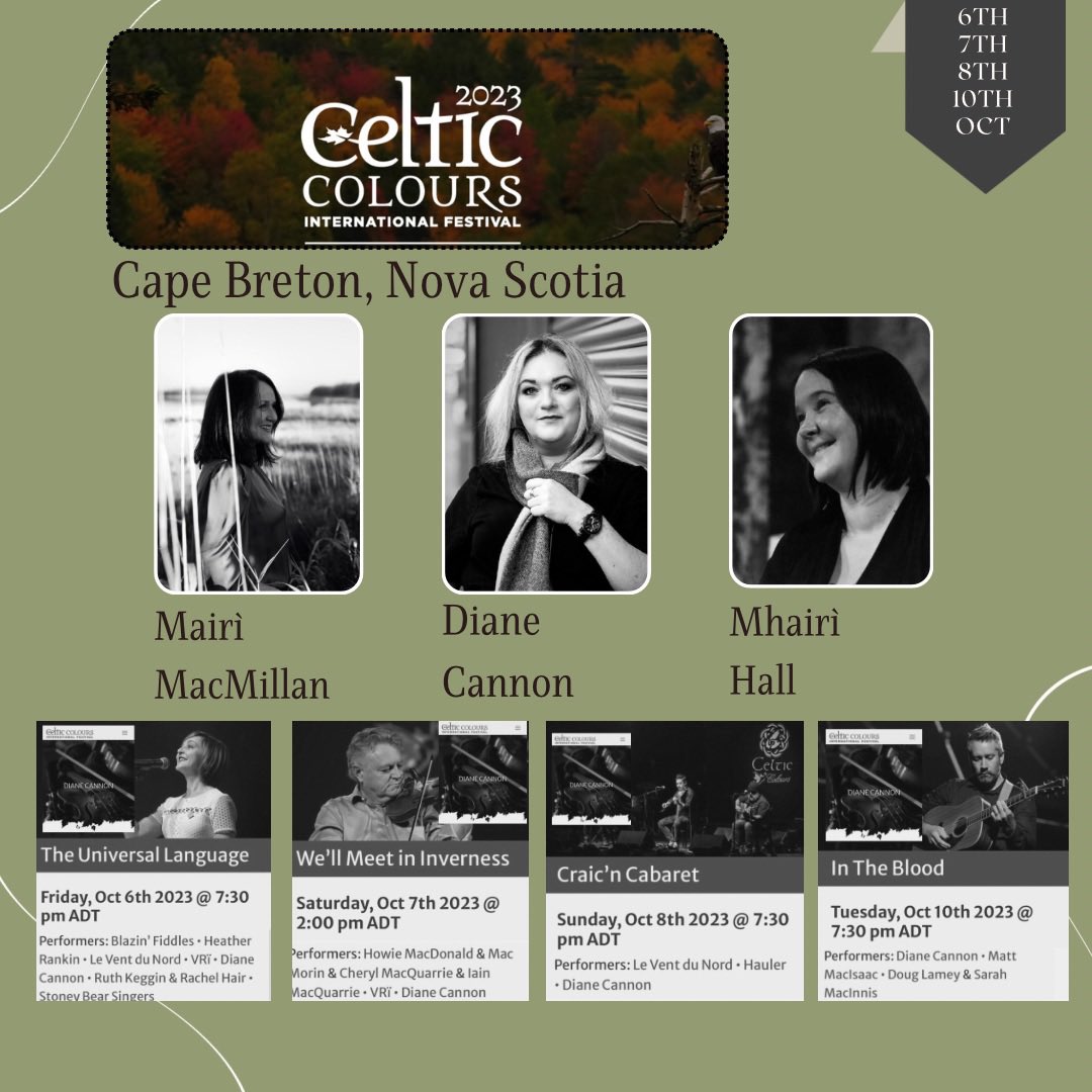 Super excited to be packing up and heading off with these two for a great trip to Cape Breton at the Celtic Colours Festival 🤩🎶🎶
#music #newmusic #singers #music  #tradmusic #gaelic #gaeilge #worldmusicians #irish #irishmusic #scottishmusic #seannós #irishsong #gaidhlig #alba
