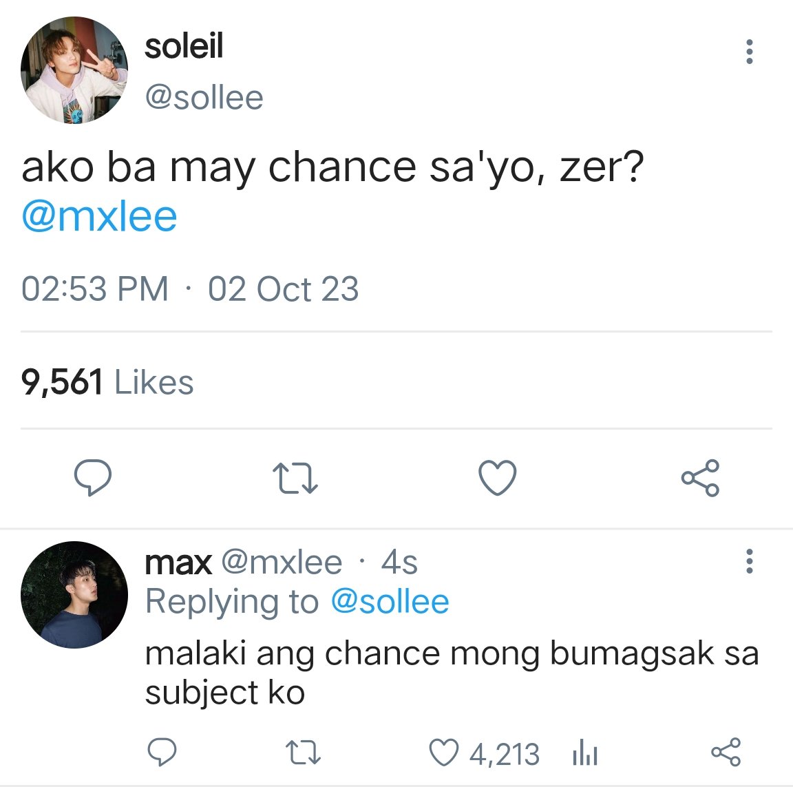 slvrcascade's tweet image. barney
#mahae au kung saan;
kasalanan daw ni barney kung bakit naniniwala si sol na mahal rin siya ng crush niyang si engineer max, ang instructor niya sa math.