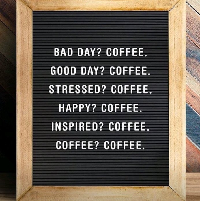 statmarkdotcom's tweet photo. Hey!

Don't forget to drink your coffee no matter how you feel.

...you will not feel the same. 

Blessed new week/ month 🙏

📷 : Internet https://t.co/p8IbHNHp9a