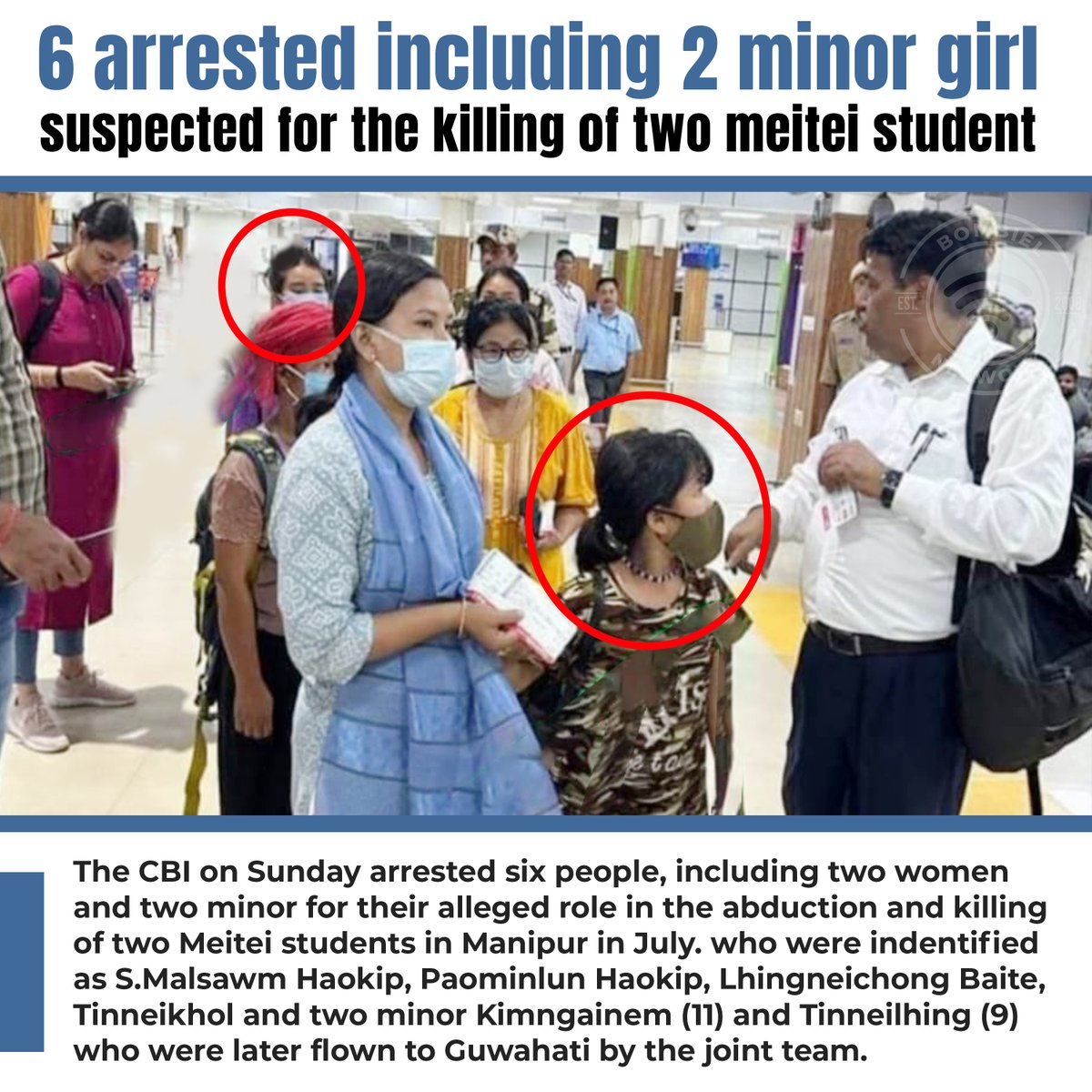 bombielnet's tweet photo. The Kuki Students Organisation (KSO) said in a statement that two of the suspects - Mr. Malsawm and Mr. Paominlun, are neither cadres of any militant group or have any involvement in the said murder case. “They are president and general secretary of KSO Leimata Block respectively,” and several condemnation were released following the arrest of two students body leader including two minor girl.

#ThisIsKuki_Zo_Story #ManipurAtrocities #EthnicCleansingOfKuki_Zo