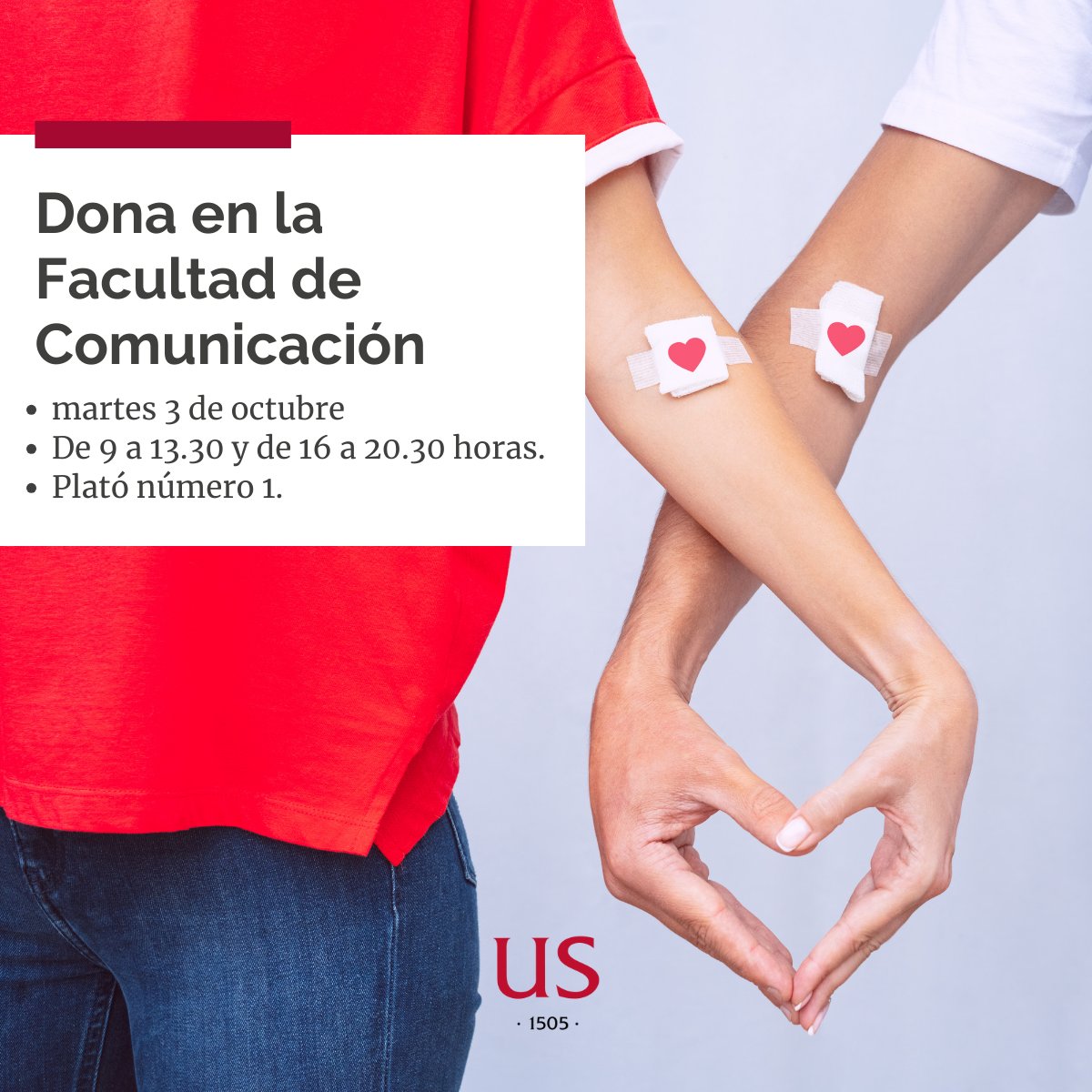 ❤️Donaciones de la semana en la US

🫶 #DonaSangre en las Facultades de <a href="/FCom_US/">Facultad de Comunicación, Universidad de Sevilla</a> y de <a href="/Derecho_US/">FACULTAD DE DERECHO</a> y Ciencias del Trabajo