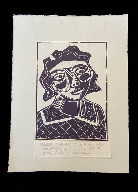 This month I celebrate my 10 year anniversary as an artist. For this occasion I made two special edition jubileum linocuts, each in an edition of 10: jitskeschols.com/portret/decade…