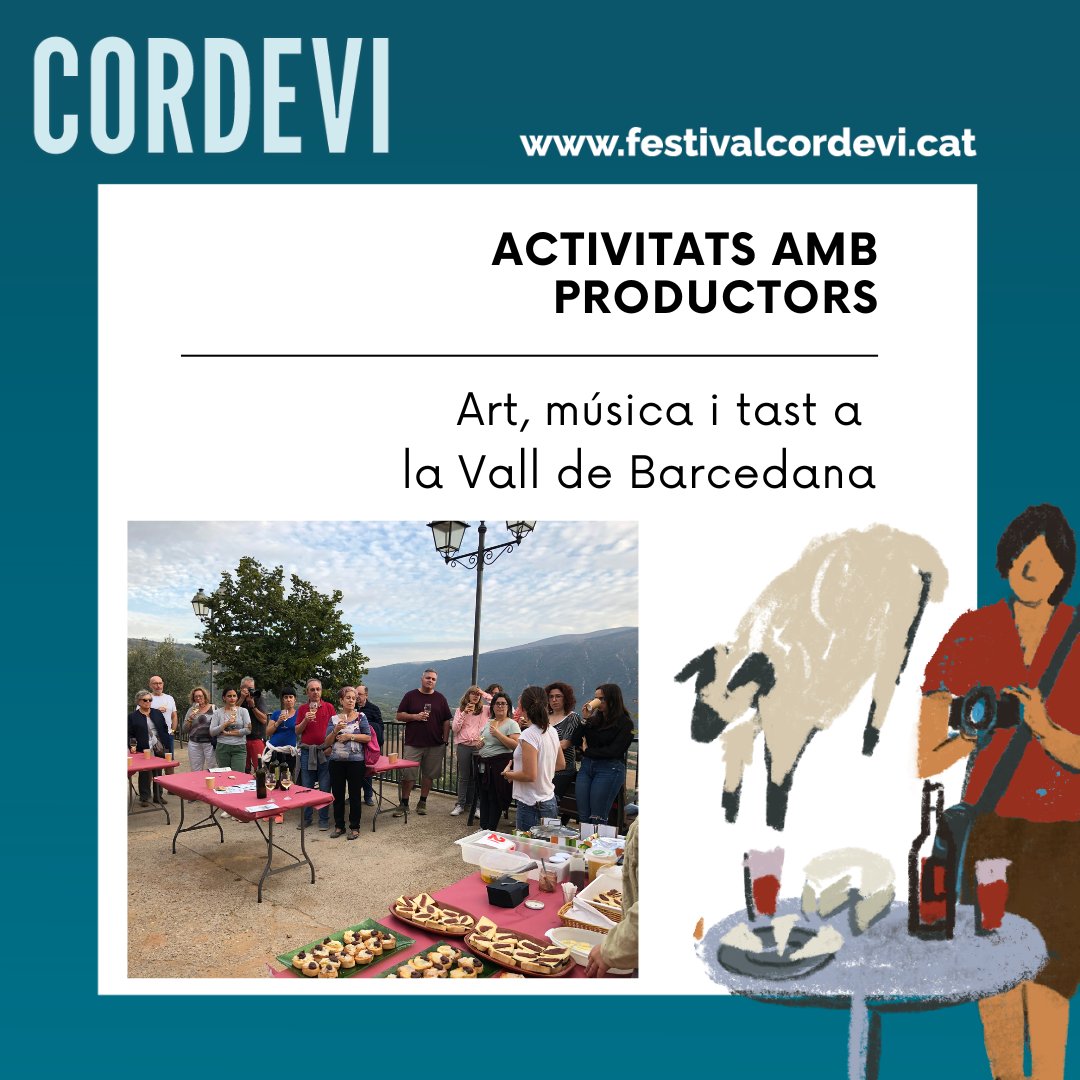 Aquest cap de setmana al #cordevi, parlarem de transició energètica, desobrirem l'art de l'aquarel·la, ballarem i tastarem els productes de la #valldebarcedana. Més info? A festivalcordevi.cat