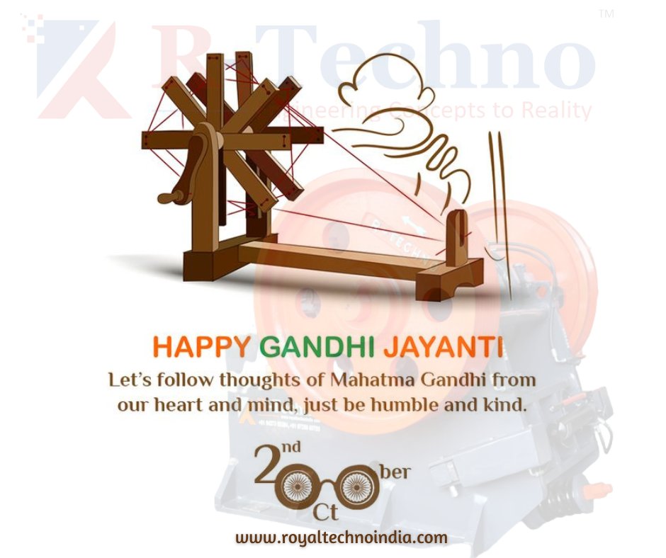 RTechnoIndia's tweet photo. Gandhi Jayanti is a reminder that even the smallest actions can bring about great change. Let’s follow the path of truth and compassion. Happy Gandhi Jayanti!

#happygandhijayanti #Gandhijayanti #gandhijayanti2023 #fatherofnation #rtechno #royaltechnoindia #gandhijayantispecial https://t.co/UEzVup3p76