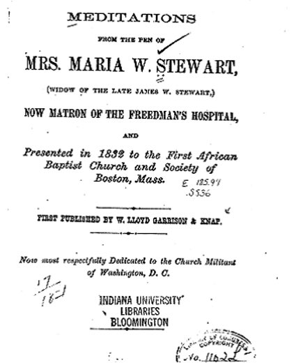 In the first of our posts for #BHM Lumina Kemp shares the history of Maria W. Stewart - a 19th century feminist, activist &amp; abolitionist. 

Photo credit US National Park Service, Library of Congress.

…storiansatbristol.blogs.bristol.ac.uk/archives/847
