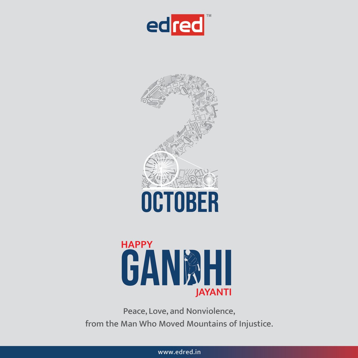 EdredEdtech's tweet photo. May Gandhiji’s principles continue to motivate us to strive for a more equitable and peaceful world.

#edred #gandhijayanti #mahatmagandhi #2ndoctober #edredofficial https://t.co/reqYrHtZCt