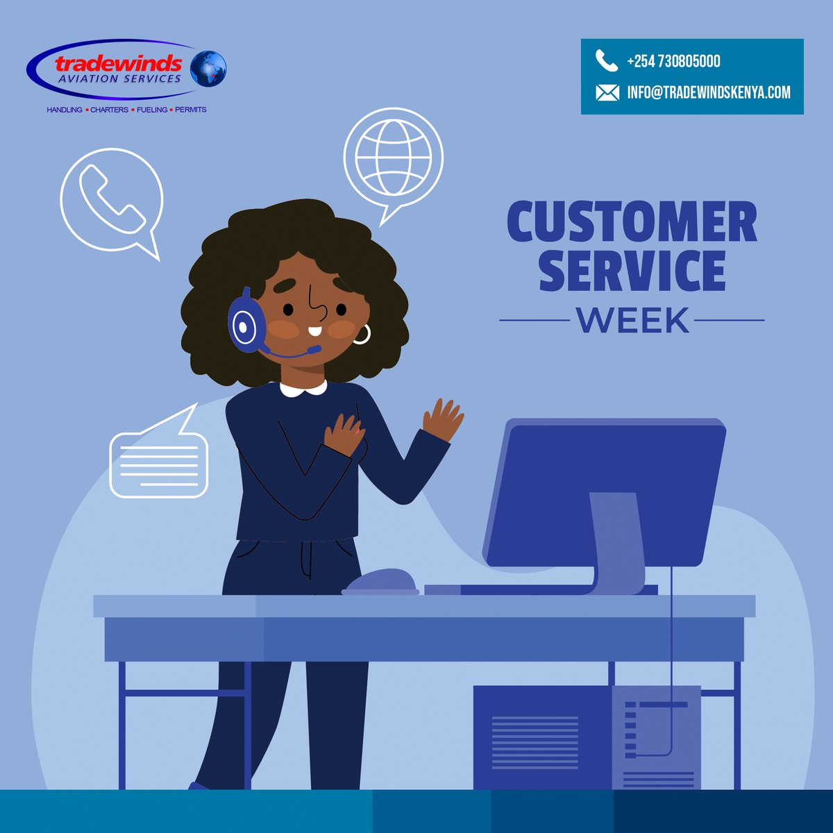 Celebrating Customer Service Week with gratitude for our incredible team who go above and beyond to serve our valued customers every day. Your dedication makes the winds of our business sail smoothly!" #CustomerServiceWeek #TeamTradewinds