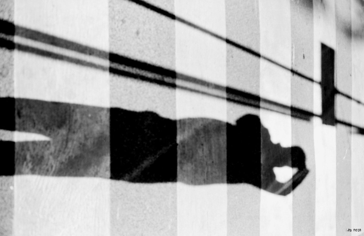johbeil's tweet image. Striped shadow self-portrait #selfportrait #shadow #zebrastripe #bnw #believeinfilm #35mm #Olympus