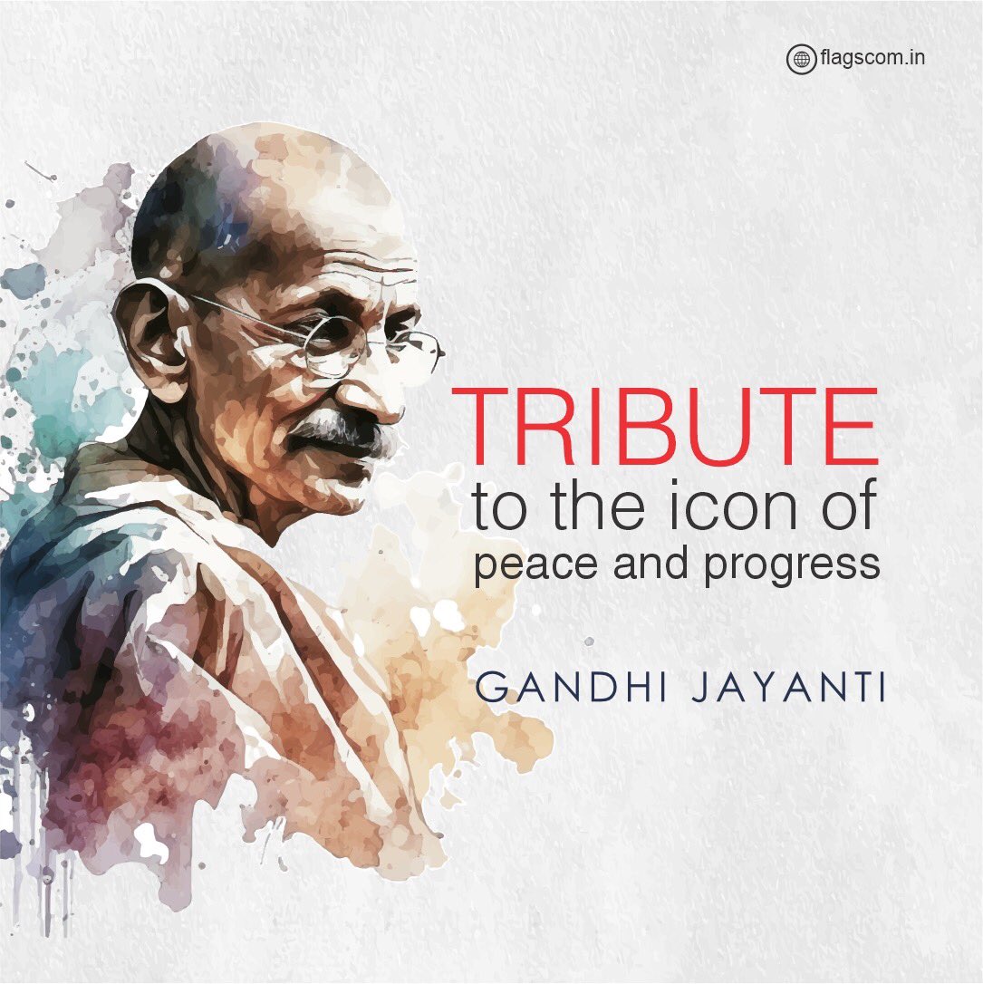 Let us all follow the path of truth and wisdom and pay homage to the Father of the Nation on this day. #GandhiJayanti #HappyGandhijayanti #MahatmaGandhi #GandhiJi #2October #FatherOfTheNation #Bapu #FlagsCommunications