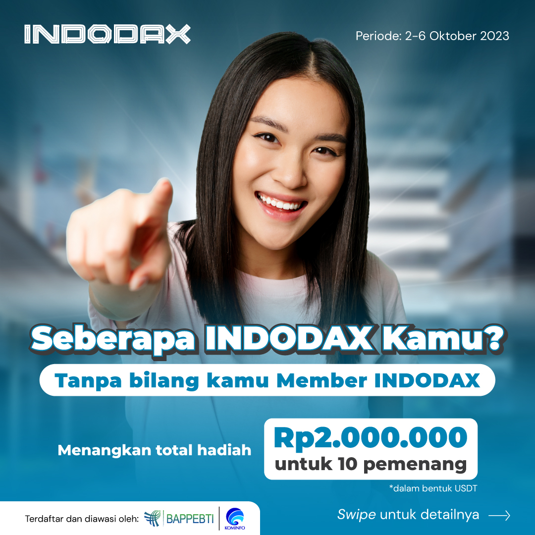indodax's tweet photo. Yuk kasih tau seberapa INDODAX kamu tanpa bilang kamu member INDODAX di postingan ini!

Contoh komentar:
Investasi gampang di aplikasi pake mode Pro dan Lite #SeberapaINDODAX @.Toni123 @.Tari123 @.Dina543

Ssyarat selengkapnya:https://t.co/81BkmaHa5F

#INDODAX #AsetMasaDepan https://t.co/2puBqRT3JA