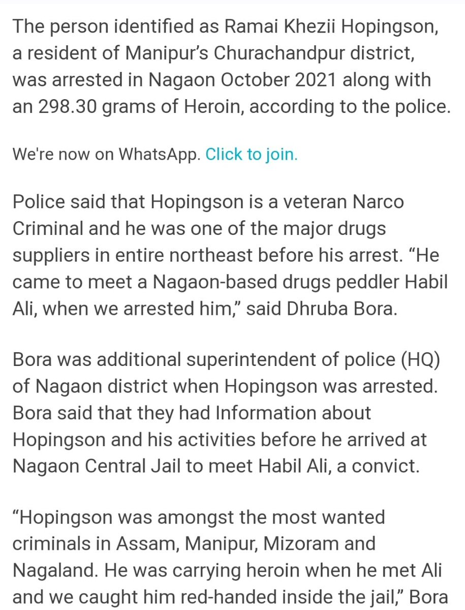 🔴Yet one more Kuki drug peddler has been arrested. But you won't hear a peep out of ALLEGED journalists <a href="/KaranThapar_TTP/">To the Point</a>, Patricia Mukhim <a href="/meipat/">patricia mukhim</a> OR, Vijaita Singh <a href="/vijaita/">Vijaita Singh</a> <a href="/TheHinduComment/">The Hindu Comment</a>. 
       To you 👆three and other apparently biased media talking heads: 
       1. Your