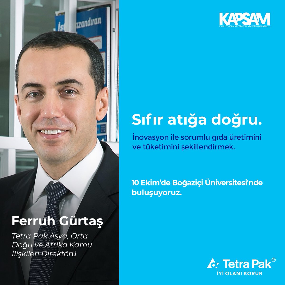 Tetra Pak Asya, Orta Doğu ve Afrika Kamu İlişkileri Direktörü Ferruh Gurtas @Fgurtas "Küresel gıda sistemlerinin dönüşümüne ve #dekarbonizasyonuna öncülük etmek" konulu sunumuyla programımıza konuk olacak. 

👉🏼 Detaylar ve kayıt için: lnkd.in/dp2J5Rxy

<a href="/tetrapak_tr/">Tetra Pak Türkiye</a>