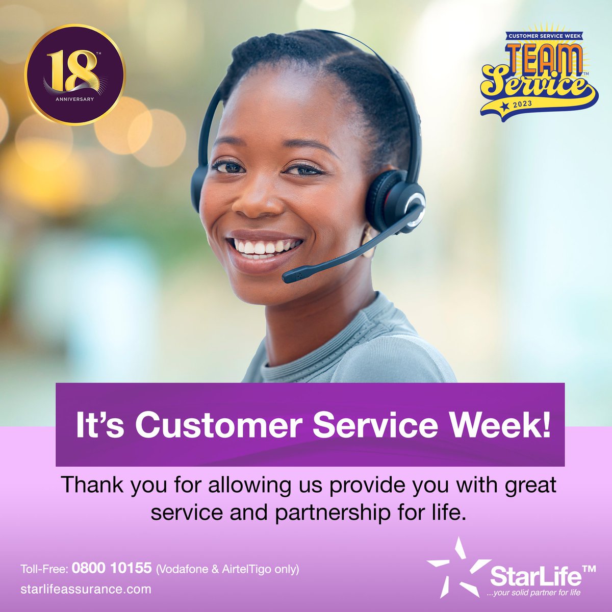 Starlifegh's tweet photo. We are because of you!
#solidteamwork
#CustomerServiceWeek2023
#starlife https://t.co/GaYls5xsmK