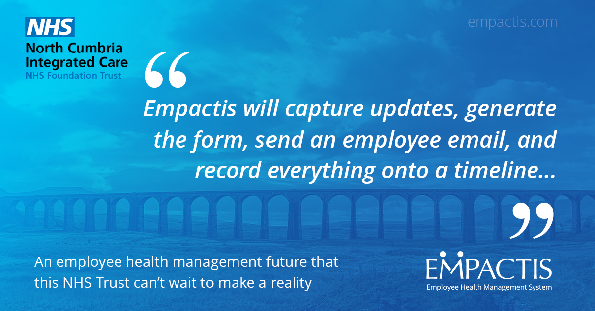 Empactis's tweet photo. A vision of the #employeehealth future this #NHSTrust can’t wait to make real https://t.co/BSEnny4vx1  “Empactis will record everything onto a timeline. It will include every #absence, every #fitnote, every phone call” https://t.co/qvE873YbLu