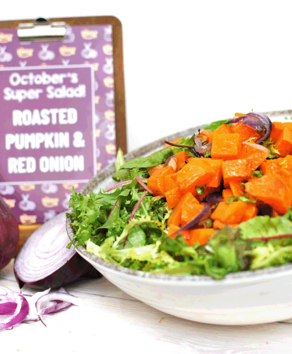 No tricks here – our Roasted Pumpkin and Red Onion Super Salad is the perfect treat this October! This vibrant orange and purple spectacular will brighten up your day!🎃
#supersalad #saladofthemonth #healthyeating #colourfulsalad #nutrition #thepantry #teampantry #halloween