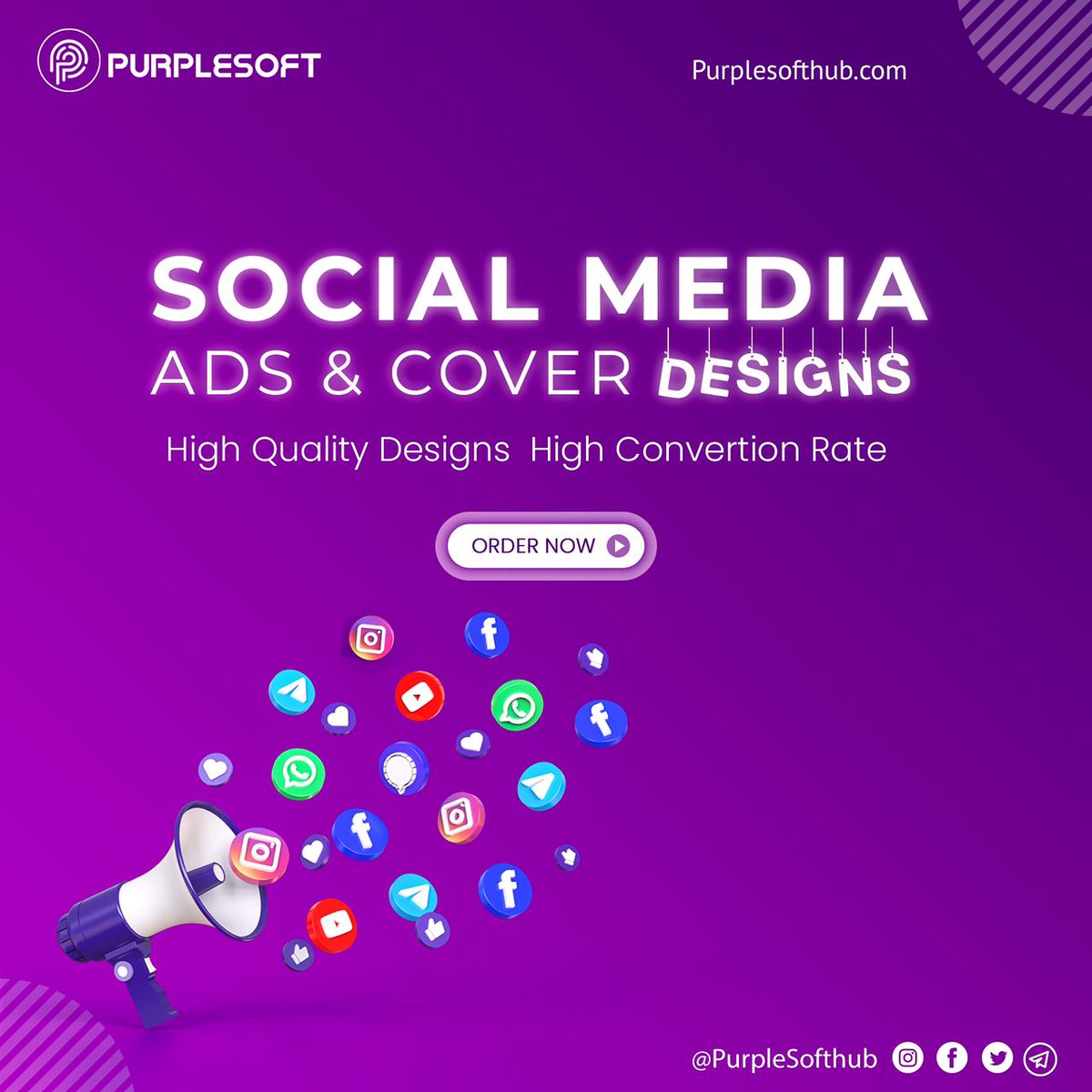 PurpleSoftHub's tweet photo. Elevate your brand with Purplesofthub's expert services: 🎨 Stunning Logo Design, 🌐 Website Development, 📈 Digital Marketing, and 📱 Social Media Management. Unleash your digital potential today! https://t.co/4iWbiqRQg8