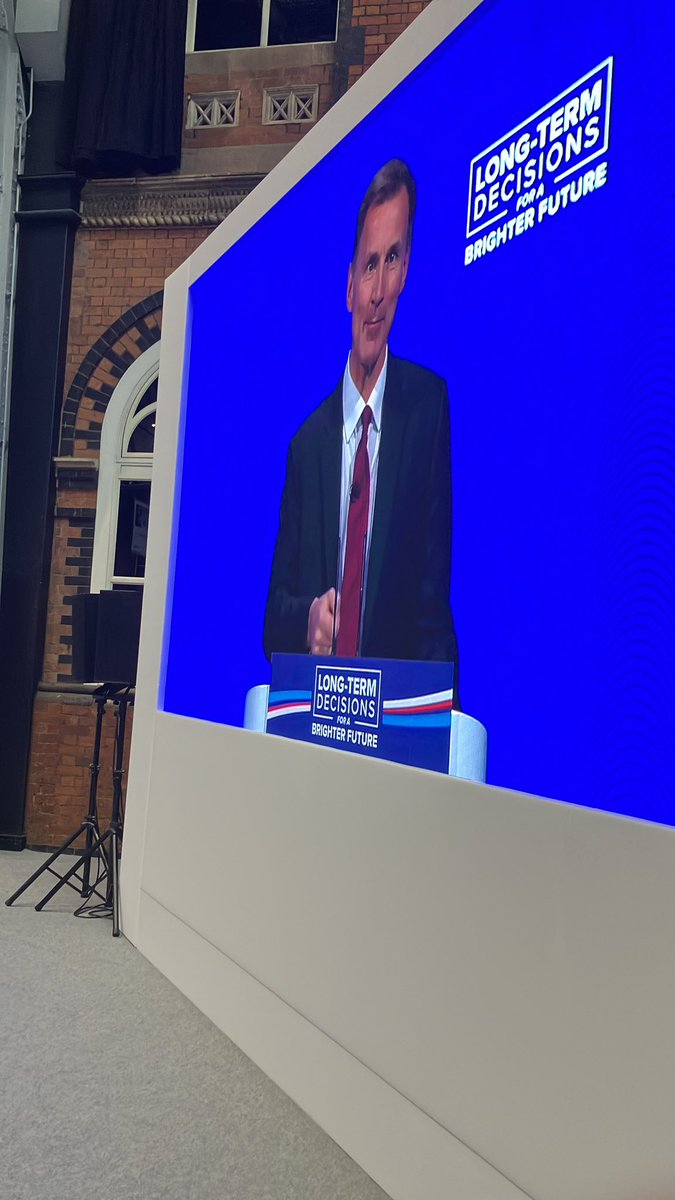 “Sound money under the conservatives or run out of money under Labour “ says the chancellor Jeremy Hunt - who was literally brought in to rescue the economy from a previous conservative chancellor’s policies .. #cpc23