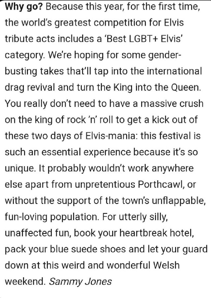It's a shame they didn't follow up ...but I won the very first award...yahoo! <a href="/sammyjonespress/">Sammy Jones</a> <a href="/timeout/">Time Out Group</a> <a href="/thismorning/">This Morning</a> #awardwinning #Elvis #alternative #Diversity #inclusion #elvisfestival #oneofakind #King #Queen #theking #rockandroll #Pride2023 #pride #LGBTQ #identity #gender