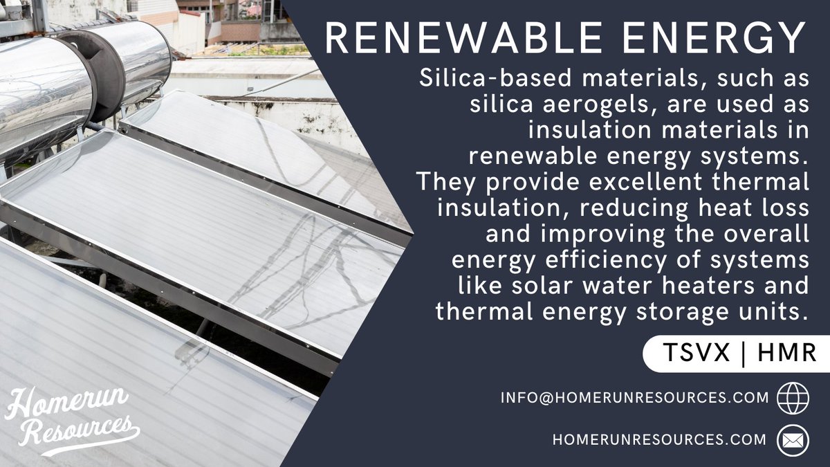 Why invest in #Silica?

Silica plays a critical role in a multitude of areas around the worlds rapidly growing renewable energy transition. Having access to a premium source of high-purity silica positions Homerun to meet that growing demand.

#SolarRevolution #RenewableEnergy