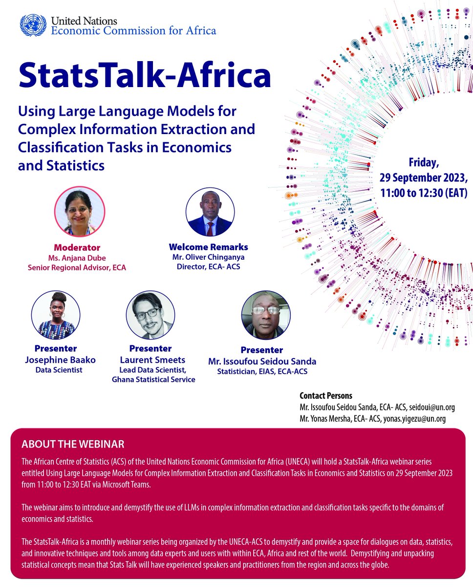 ECAStats's tweet photo. "Missed the 6th #StatsTalk-Africa on Using Large Language Models #LLMs for Complex Information Extraction and Classification Tasks in Economics and Statistics? Catch up on the insightful session here: https://t.co/nyU4xlEeER #OfficialStats #DataDialogues #NSOs @StatsGhana https://t.co/yB2AaY8UHn