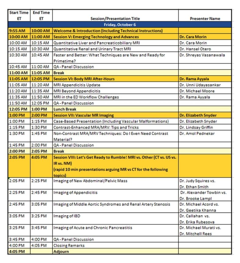 Day #2 @SocPedRad #sprbodymri2023 What sessions are you excited about?! 😊
