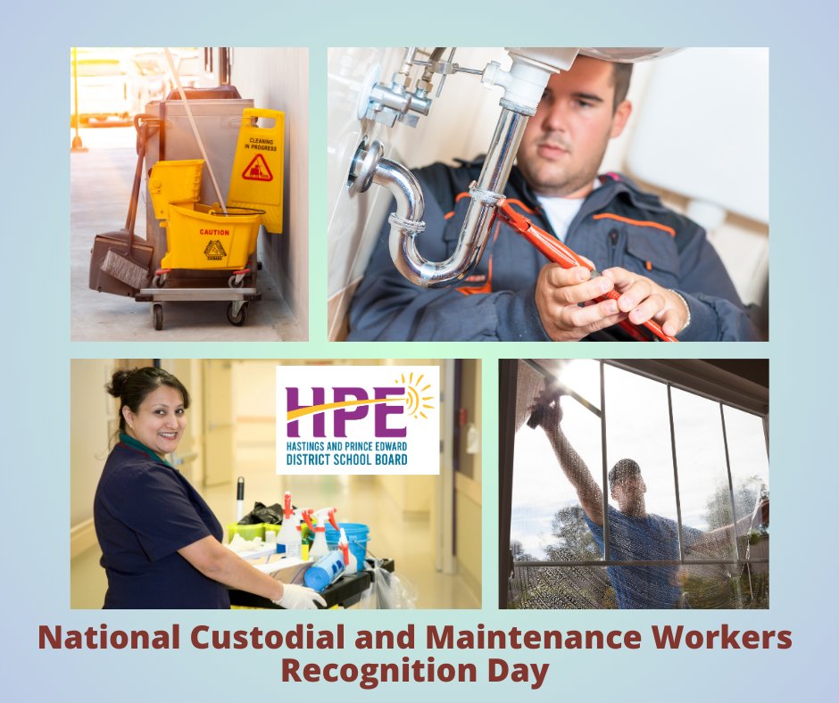 Today is National Custodial and Maintenance Workers Recognition Day! Thank you to all the hard-working custodians and maintenance workers who keep our schools safe, clean and enjoyable learning spaces.