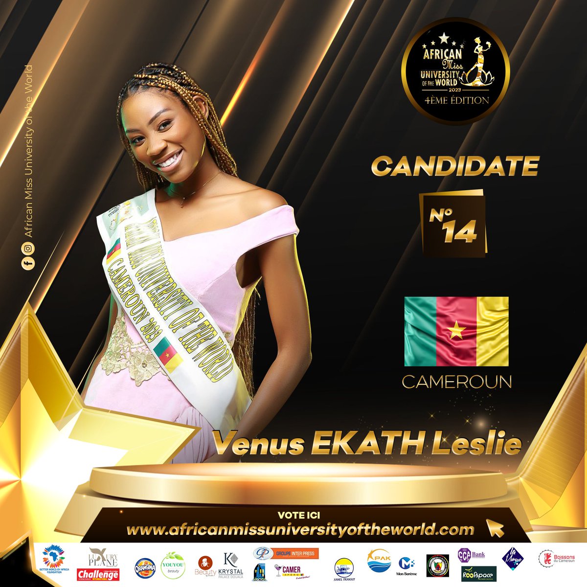 jgraphix237's tweet photo. Hello tout le monde 😊,

#africanmissuniversityoftheworld

#jgraphix
#conception
#branding
#miss
#graphicdesign
#photoshop
#brand
#color
#infographie
#creativity https://t.co/ZYuU8tj1pT