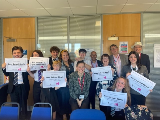 SoSYouthCouncil's tweet photo. We support the UK Youth Parliament’s campaign to make free school meals available to all children. On Friday @MadiFHMYP held the Spill the Tea event, thanks to @HighSouthchurch for hosting and to the students and colleagues who supported this. #FoodForLearning https://t.co/UvyvPLWPj6