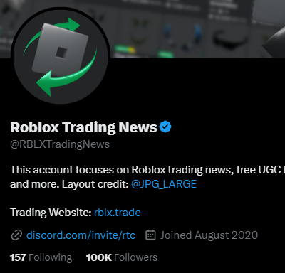 Roblox Trading News (@RBLXTradingNews) / X