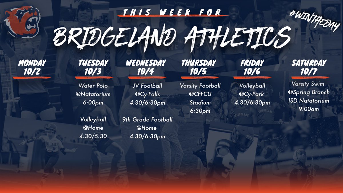 fbcoachmadison's tweet photo. This week in Bridgeland Athletics.   

Reminders:

*Thursday Night vs Cy Falls is Military Appreciation Night at the Varsity football game.   

*Saturday is our 1st Annual Casino Royale Night Fundraiser put on by @bhabc_bears !  

Let’s have a great week! Go Bears! https://t.co/aj9ns26XHx