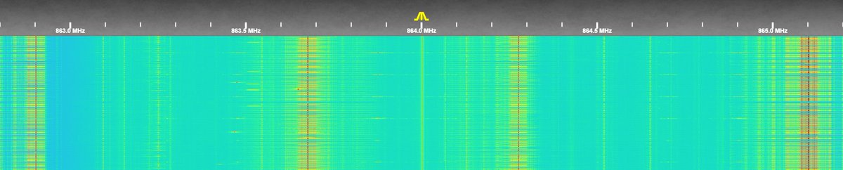 giammaiot2's tweet photo. St. Petersburg, Russia &amp; ISM Band at 868Mhz, very crowded (What you observe are not interferences)

#SoftwareDefinedRadio #SDR 
#OpenWEBRX #ISMBand
#ZigBee #LoRa #SigFox #NBIoT
#RollingCode https://t.co/iQX007O6hn