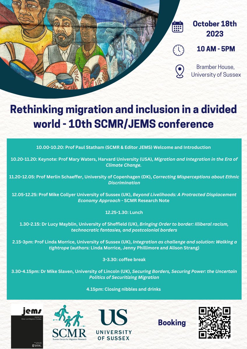 Do not forget to register to our IN PERSON conference on Oct 18th! Programme and registration link: 10scmrjems.eventbrite.co.uk
