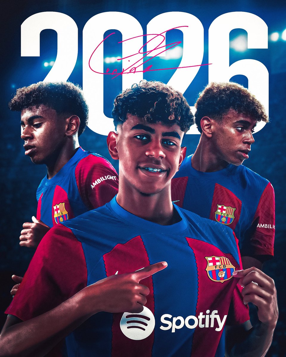 🔴🔵✍️لامين يمال يُجدد عقده مع برشلونة حتى 2026 ..

◾الشرط الجزائي مليار يورو