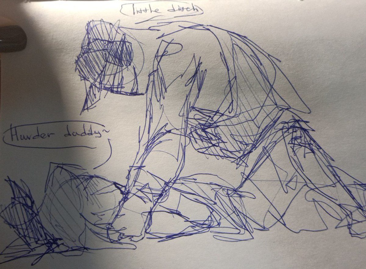 sketches by #madnesscombatoc 
two morons are strength, no brains but beautiful