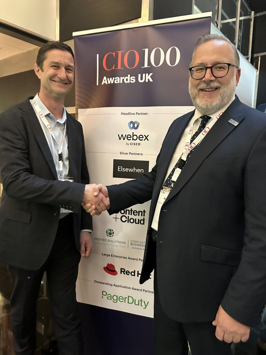 Reflecting on the CIO award UK 100 this week has been tremendous and thought-provoking. Making the UK100 last year and coming 15th this year, as well as making the Global 200, has been a real personal career highlight. I want to thank everyone for their kind comments and support.