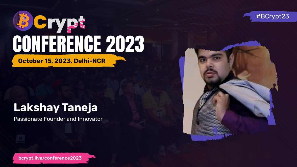 BcryptGlobal's tweet photo. We're honored to have @Lakshay22138398, Passionate Founder and Innovator, as a speaker for BCrypt Conference 2023. Get ready to be inspired by his valuable insights and experience!
For more details visit: https://t.co/Lh8VAmTqdQ
#BCrypt23 #BCrypt2023 #Web3 #web3community https://t.co/D7tUHk0tN7
