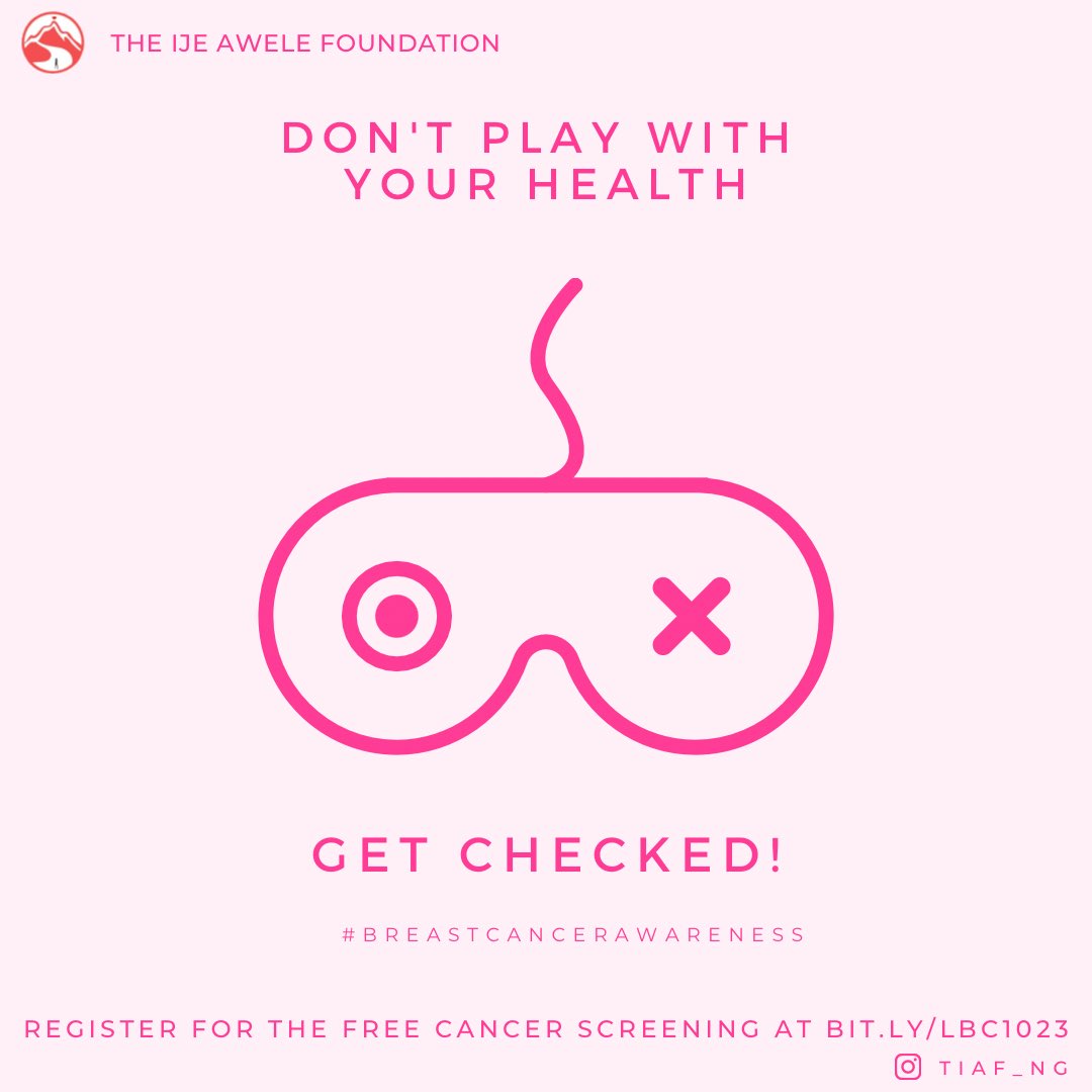 TIAF_ng's tweet photo. Don’t play with your health! Get checked!
Register for our FREE Cancer Screening. Link: https://t.co/Ulk2l6Cq60 https://t.co/uFiS8CVOIt