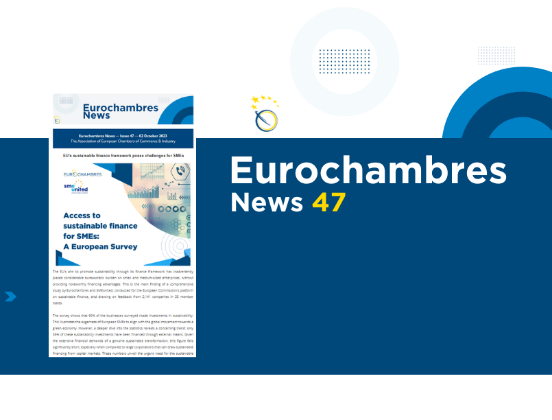 Eurochambres's tweet photo. Eurochambres News 47 is out:
- #Sustainable finance survey with @SMEunited
- President @ValdimirDlouhy discusses economy with @PaoloGentiloni
- Letter to #COMPETCouncil Chair on #singlemarket
- #SMEEnvoy Network Meeting
- #LearningLabs &amp; #EPE2023

➡https://t.co/U9z7F2HsDf https://t.co/6Mqg0NYbw8