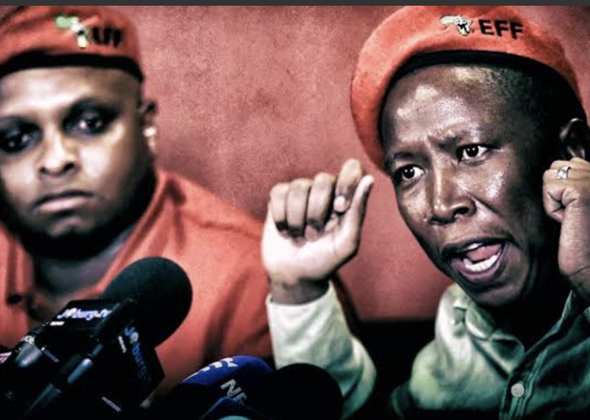 goolammv's tweet photo. Julius Malema and Floyd Shivambu are directly involved in VBS. The wheels of justice turn slowly but they certainly turn. Both Julius and Floyd will end up in prison. I have always maintained that EFF IS A CRIMINAL NETWORK and I have been vindicated.
#EFFIsACriminalNetwork https://t.co/JIBEyyLZsz