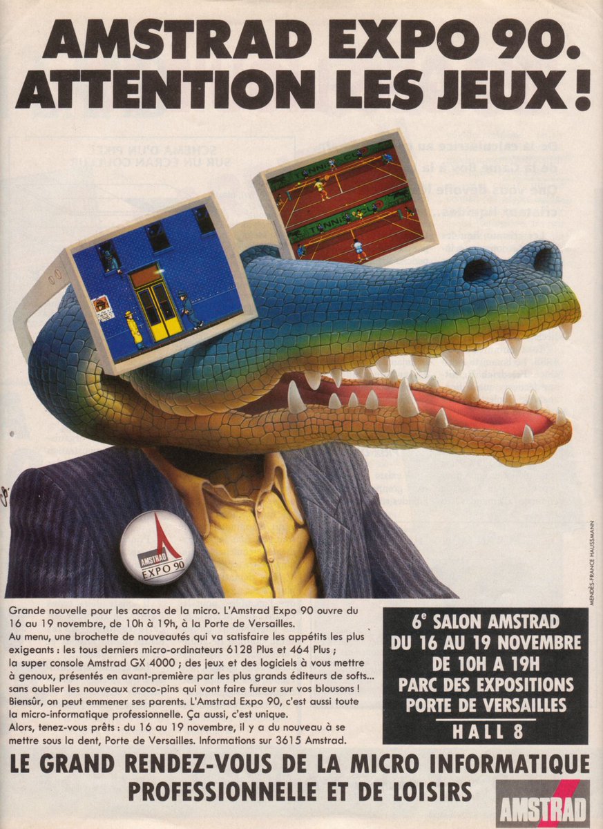 AllmightoFranky's tweet photo. la pub dans les mags JV des #80s #90s,avec des pubs issues du #PlayerOne 2 d'octobre 30!De la grosse pub #Amstrad pour la #GX4000 et le #6128Plus et #FireForget2!! #retro #retrogaming #oldschool #culturepub #micro https://t.co/9UNVs6mrqq