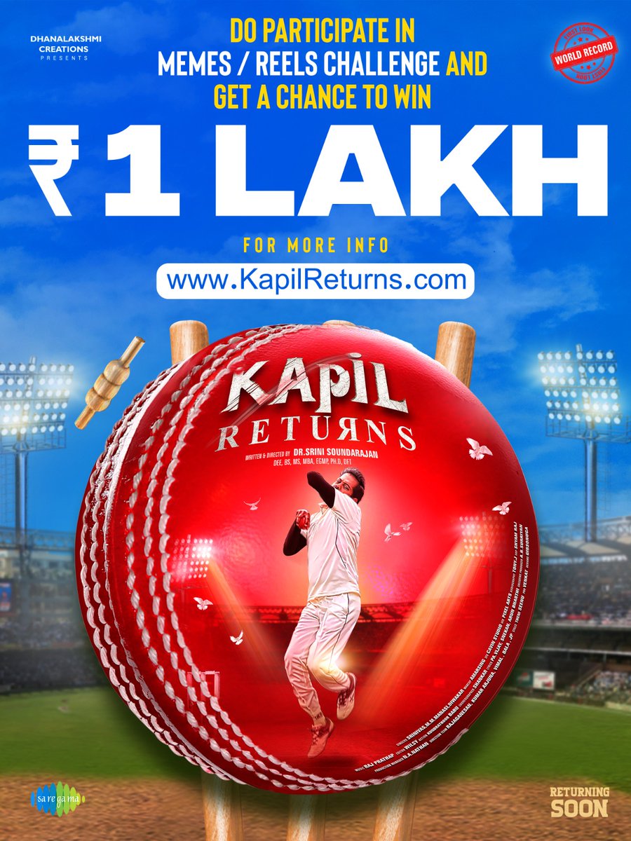 KollywoodCinima's tweet photo. If you are an expert in Memes / Reels creation, checkout https://t.co/rQCZg4jeTv and get a chance to win 1L worth cash price
Listen to the songs of upcoming Tamil film #KapilReturns Now!
#KapilReturnsJukeBox : https://t.co/QOV2nuYIbL
Music by @Rajprathaprs
Dir by #DrSriniSoundarajan
@manasimm @pavijaypoet @KavingarSnekan #Sharwin #GuruAyyadurai @kapilreturns40 @kavingarsnekan