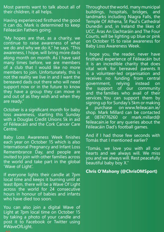 ChrisOMsport's tweet photo. Between freelance &amp; voluntary I've been writing for various publications nationally &amp; locally for over 20years
Not surprisingly this was by far the hardest thing I've written, but I'm glad I was given the opportunity to write for the bereaved dads &amp; Tomás🦋
@feileacain1
Please RT https://t.co/STqX2E7zjG