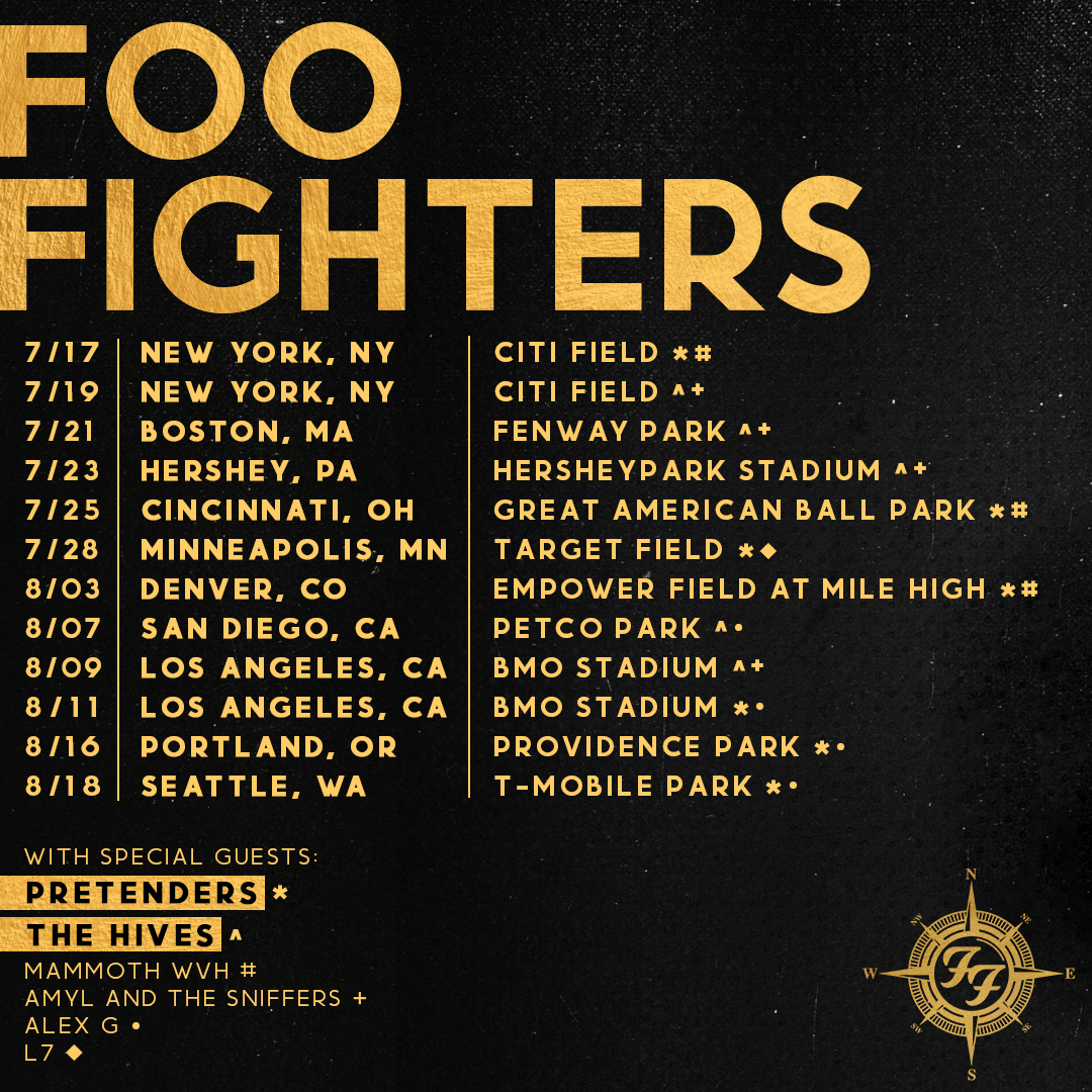 The first 2024 U.S. Shows Announced for Everything or Nothing At All Tour!!! Public on sale is Friday, October 6th at 10am local time. More to come... Tickets to all upcoming shows here: FooFighters.lnk.to/Shows #FF2024